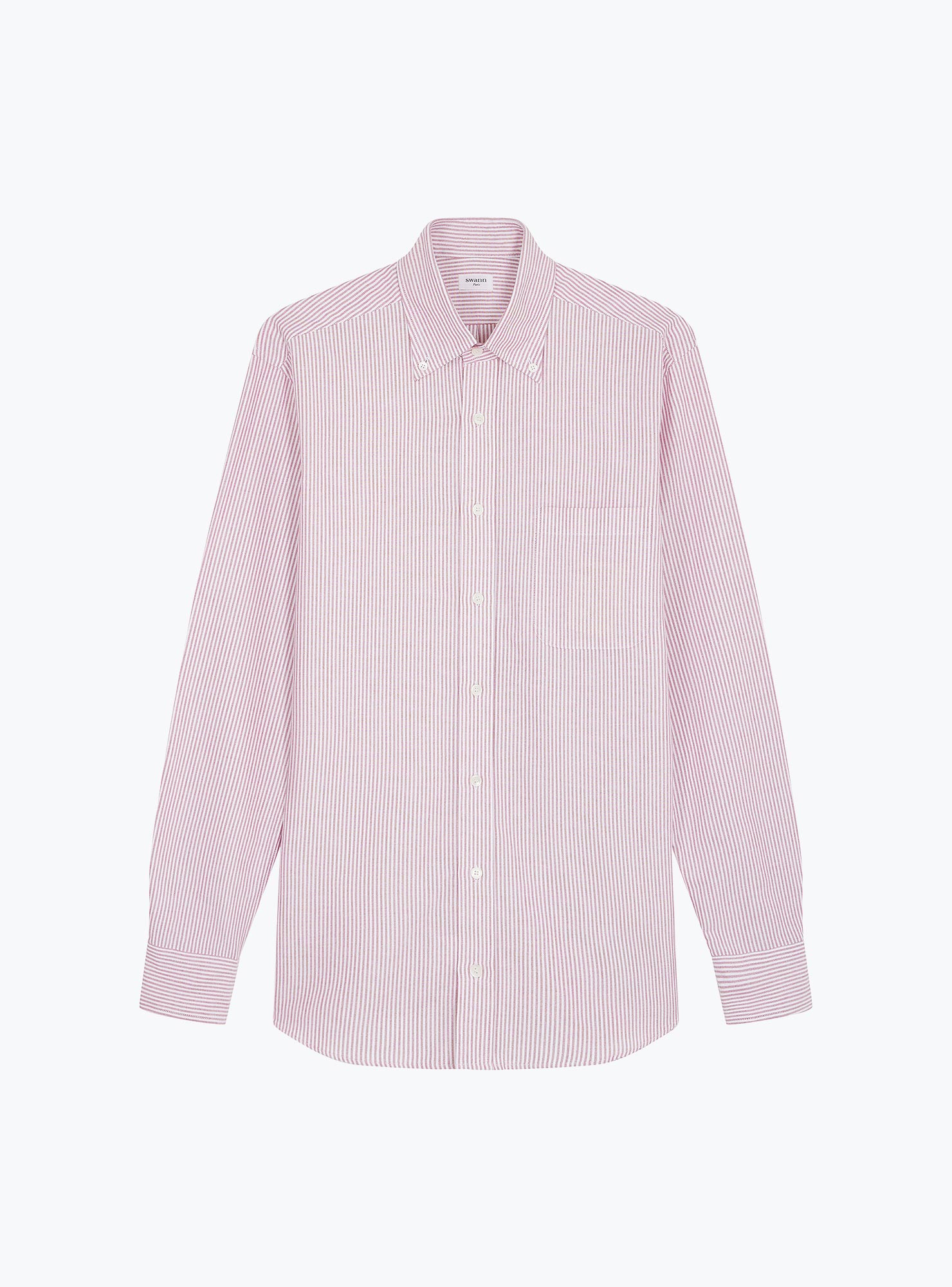 Red Striped Oxford Shirt