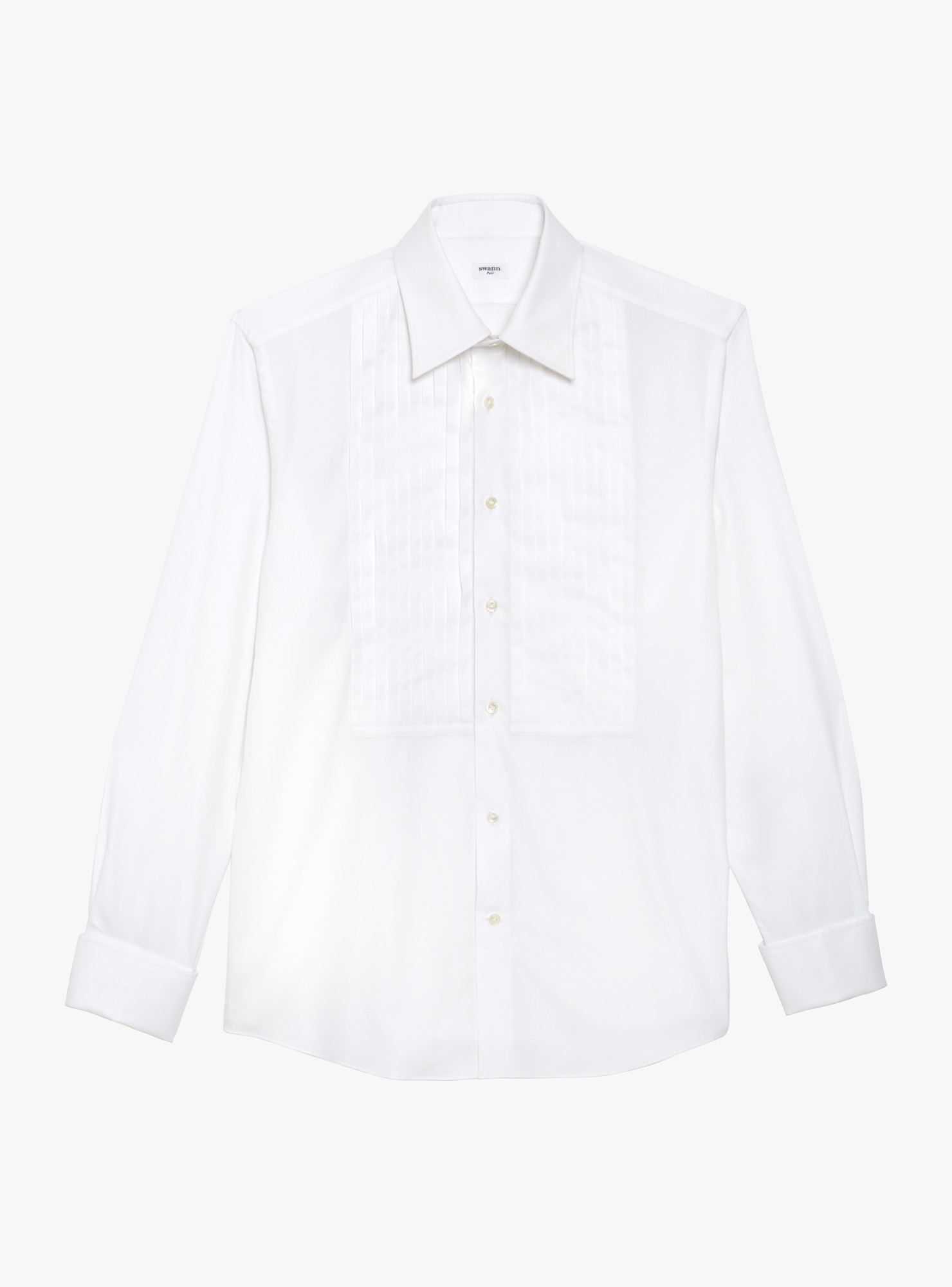 Tuxedo shirt with a hand-pleated bib