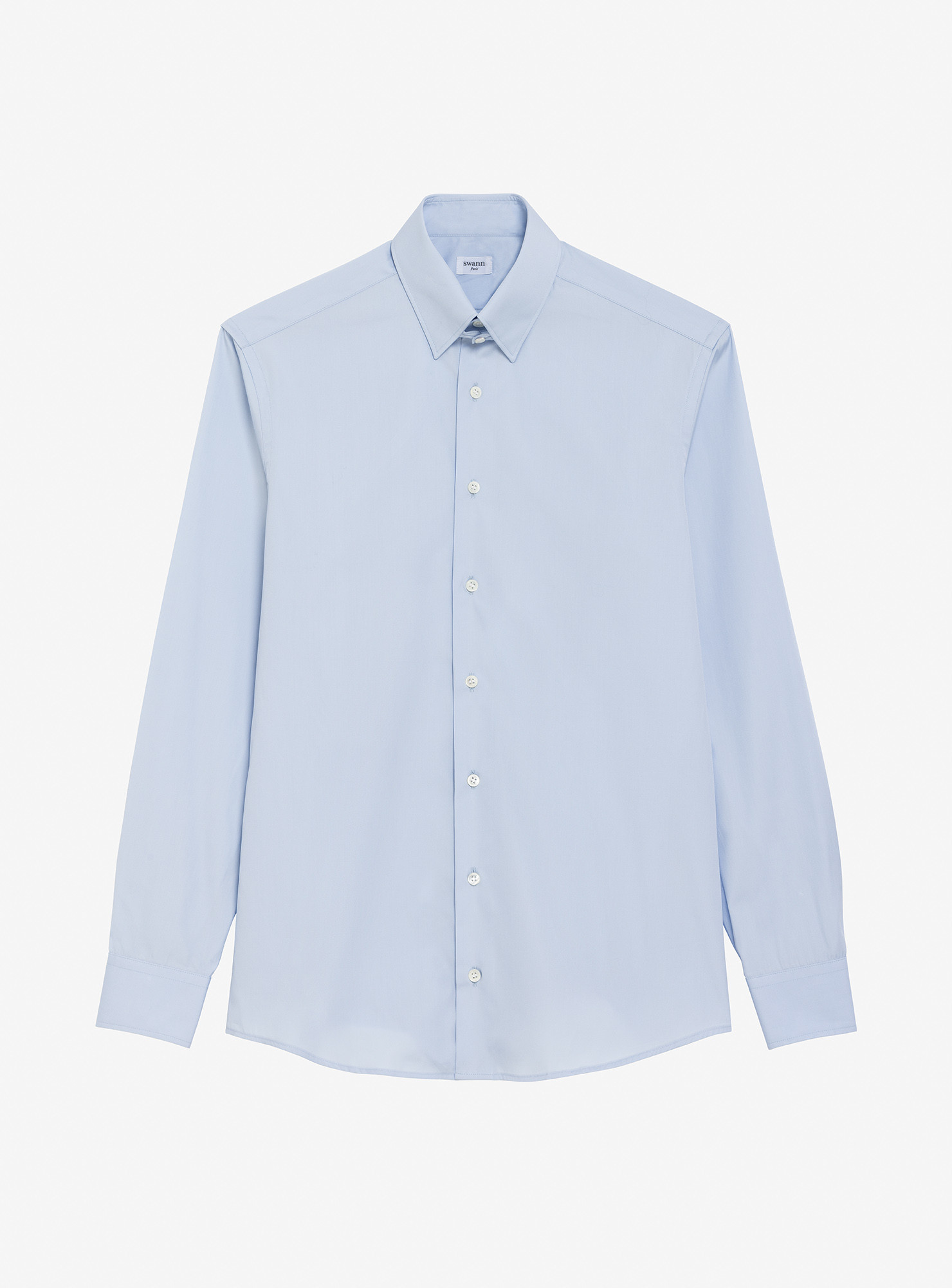 Shirt Poplin Plain Blue