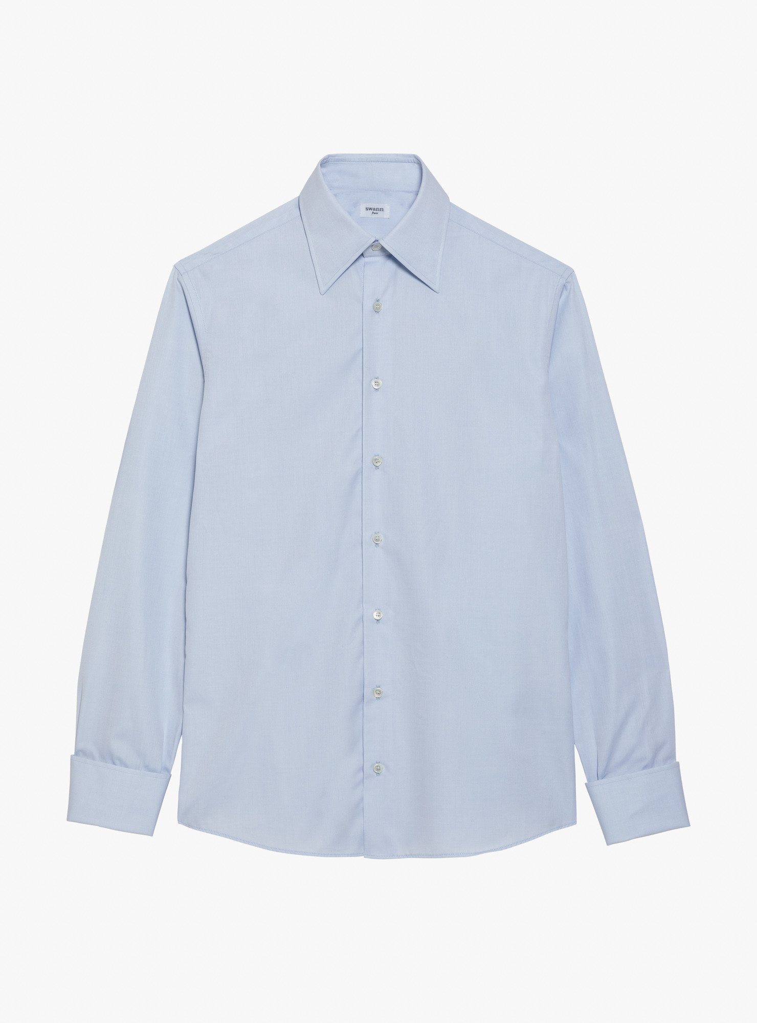 Shirt Poplin Plain Blue