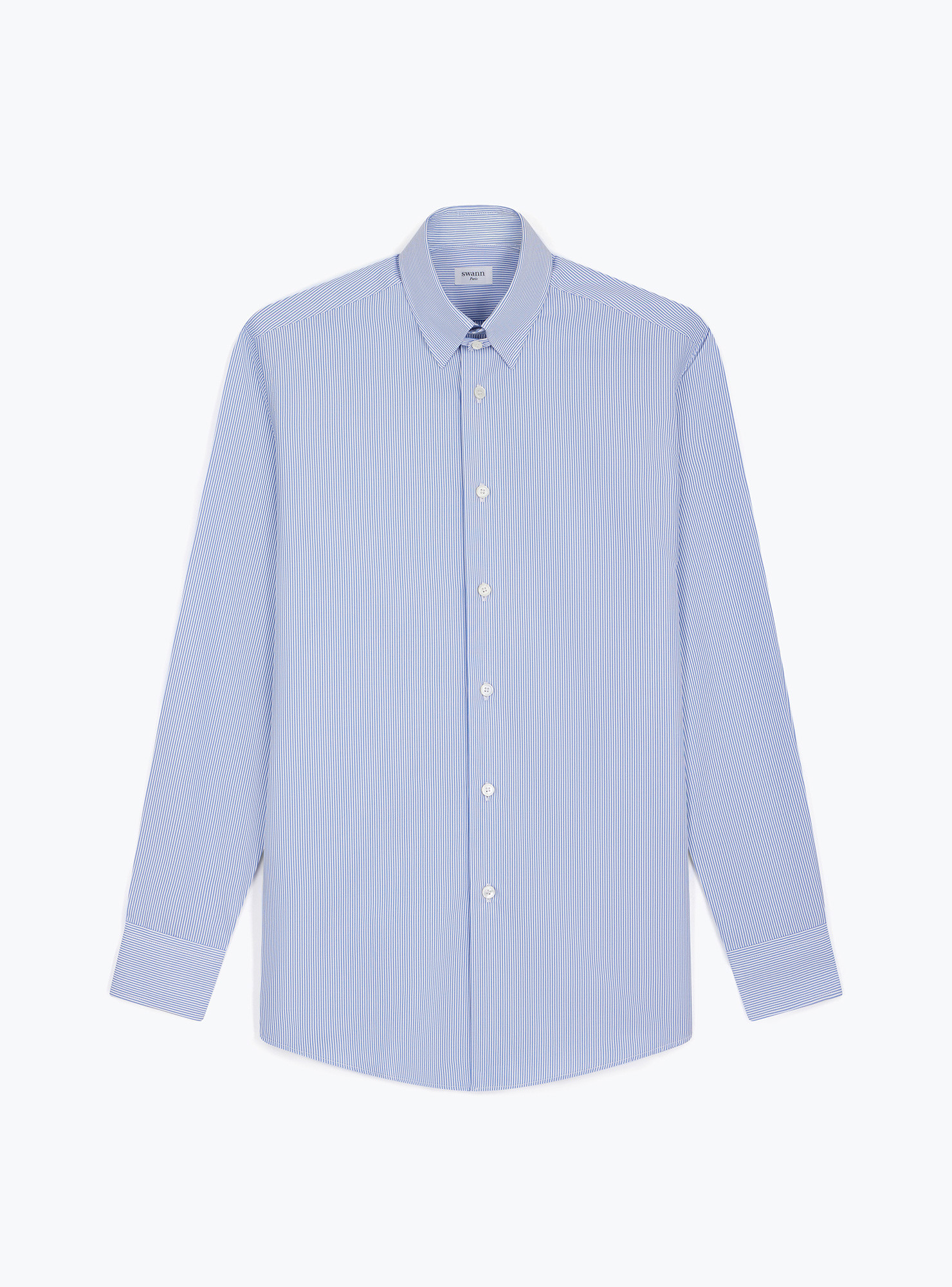 Shirt Poplin Stripes Blue
