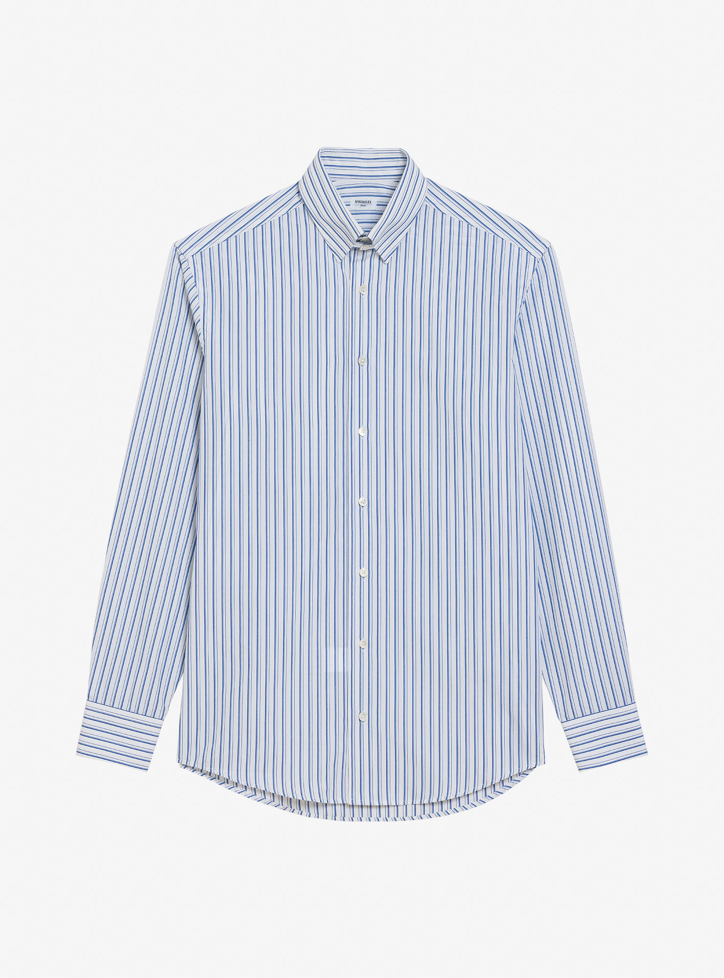 Shirt Poplin Stripes Blue