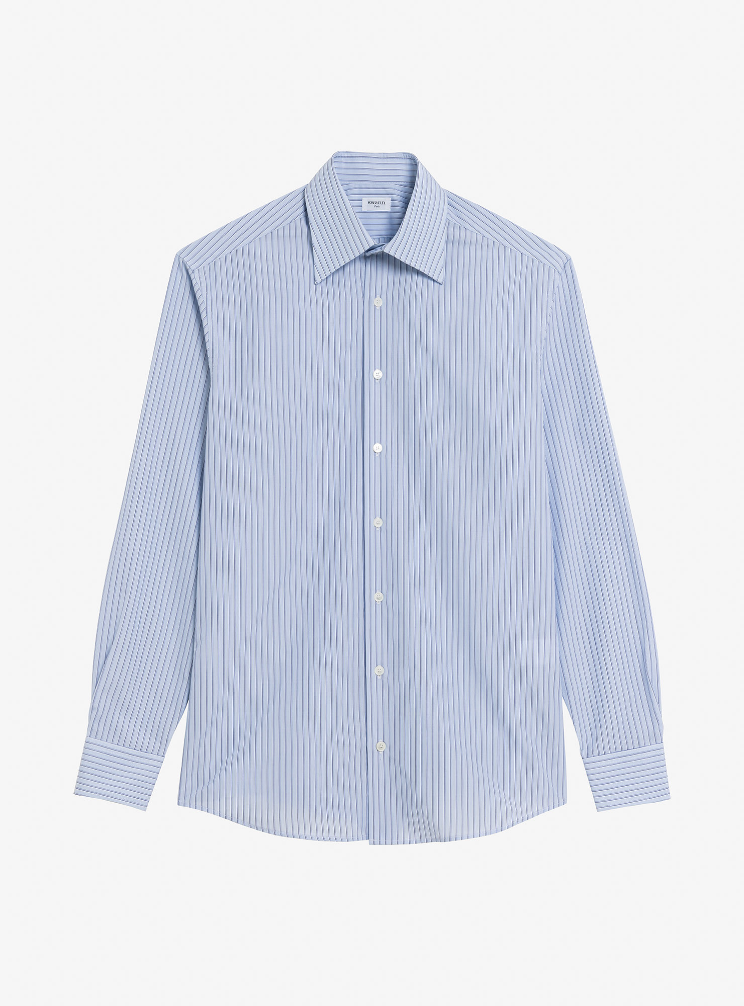 Shirt Poplin Stripes Blue