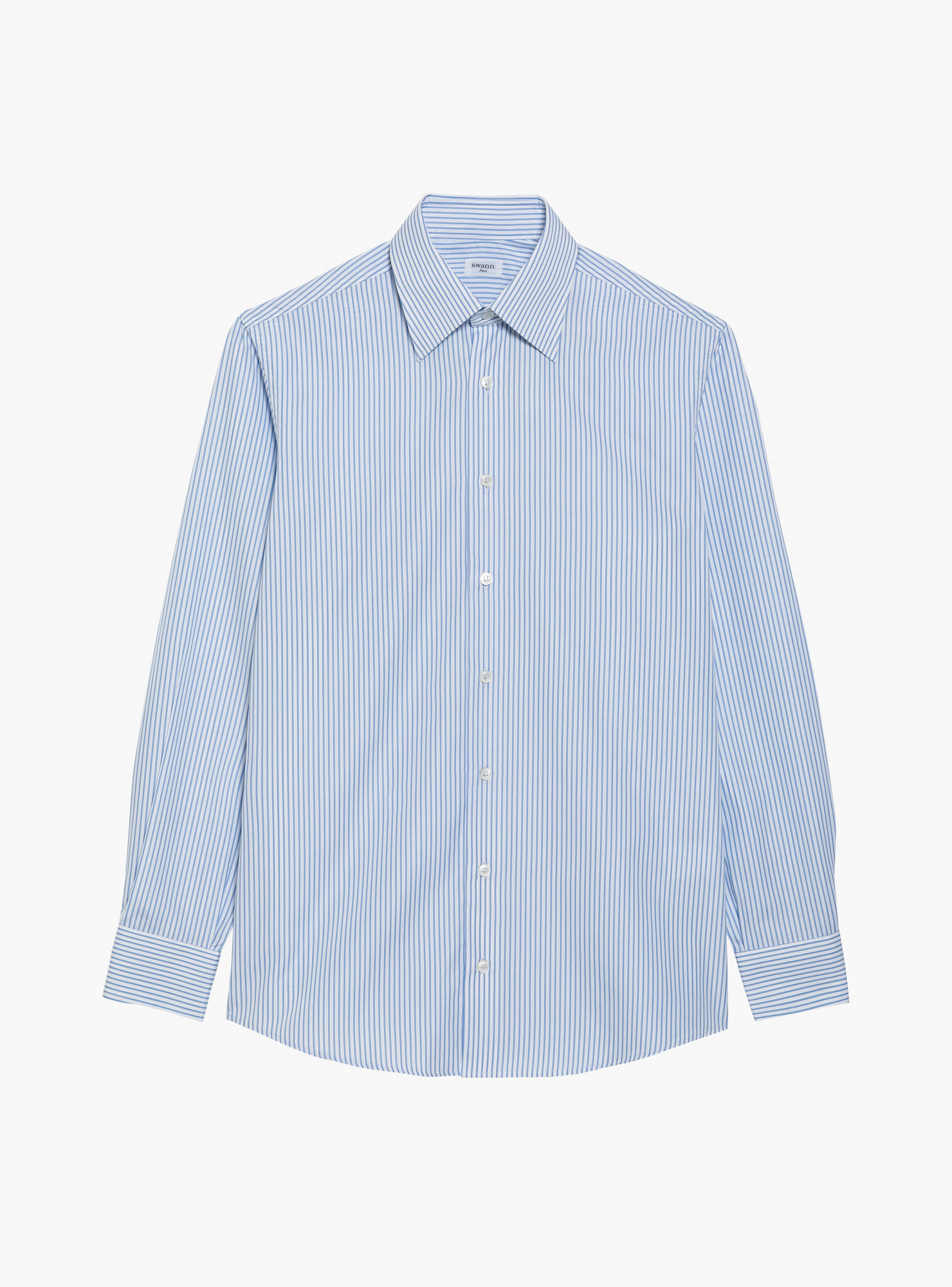 Shirt Poplin Stripes Blue