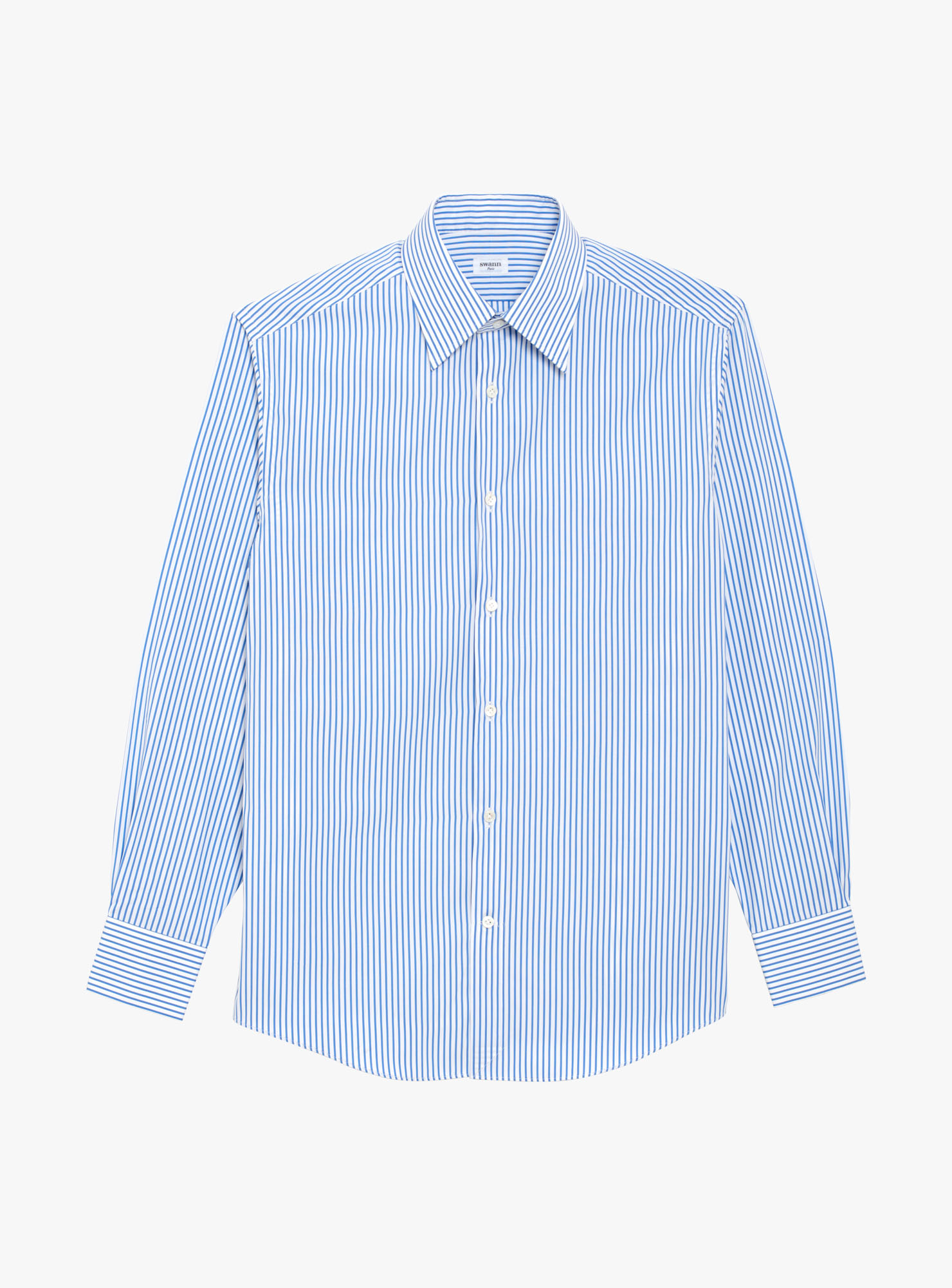 Shirt Poplin Stripes Blue
