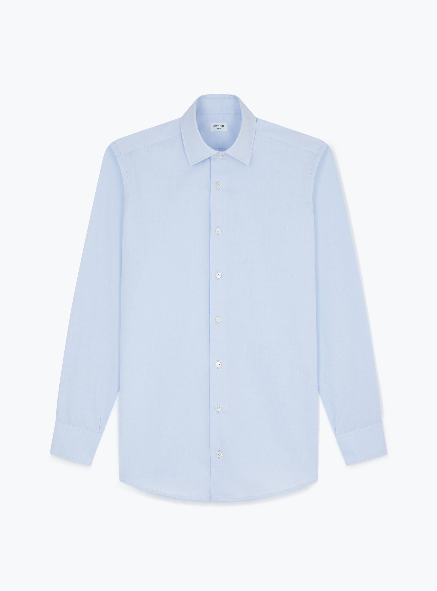 Shirt Poplin Plain Blue