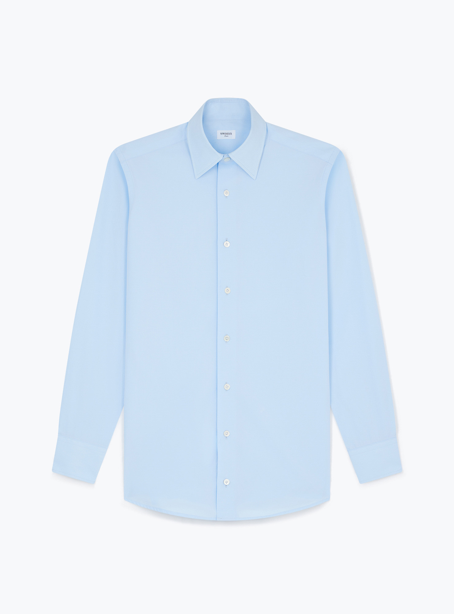 Shirt Poplin Plain Blue