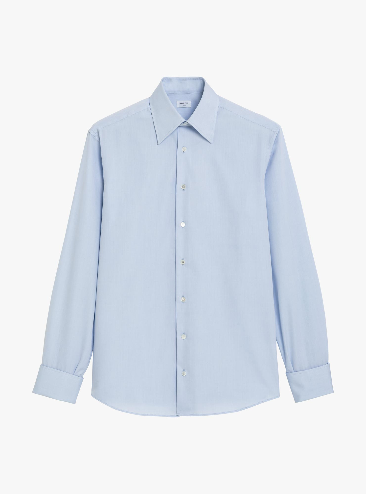 Plain Blue Poplin Shirt (easy care)