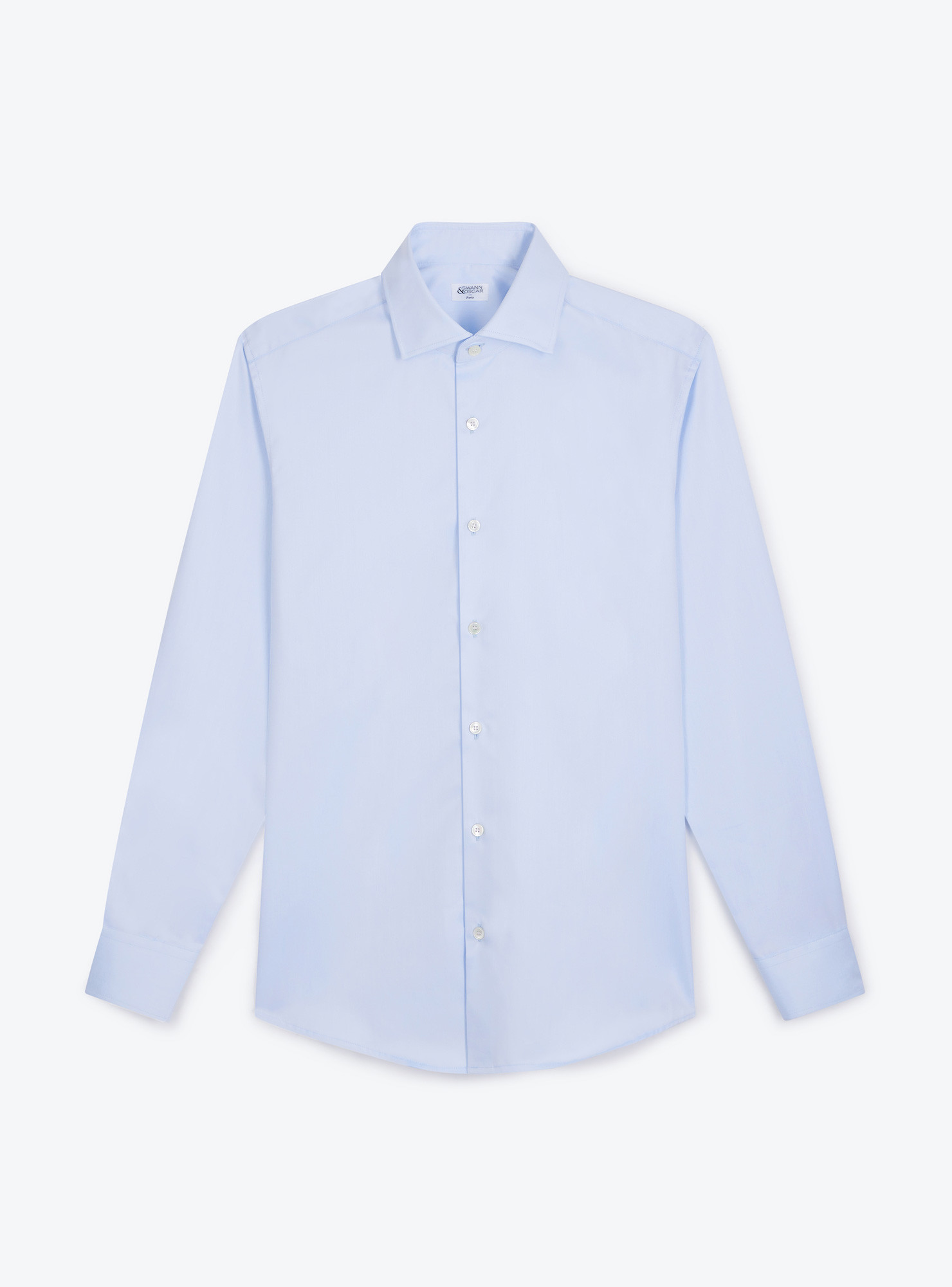 Plain Blue Twill Shirt