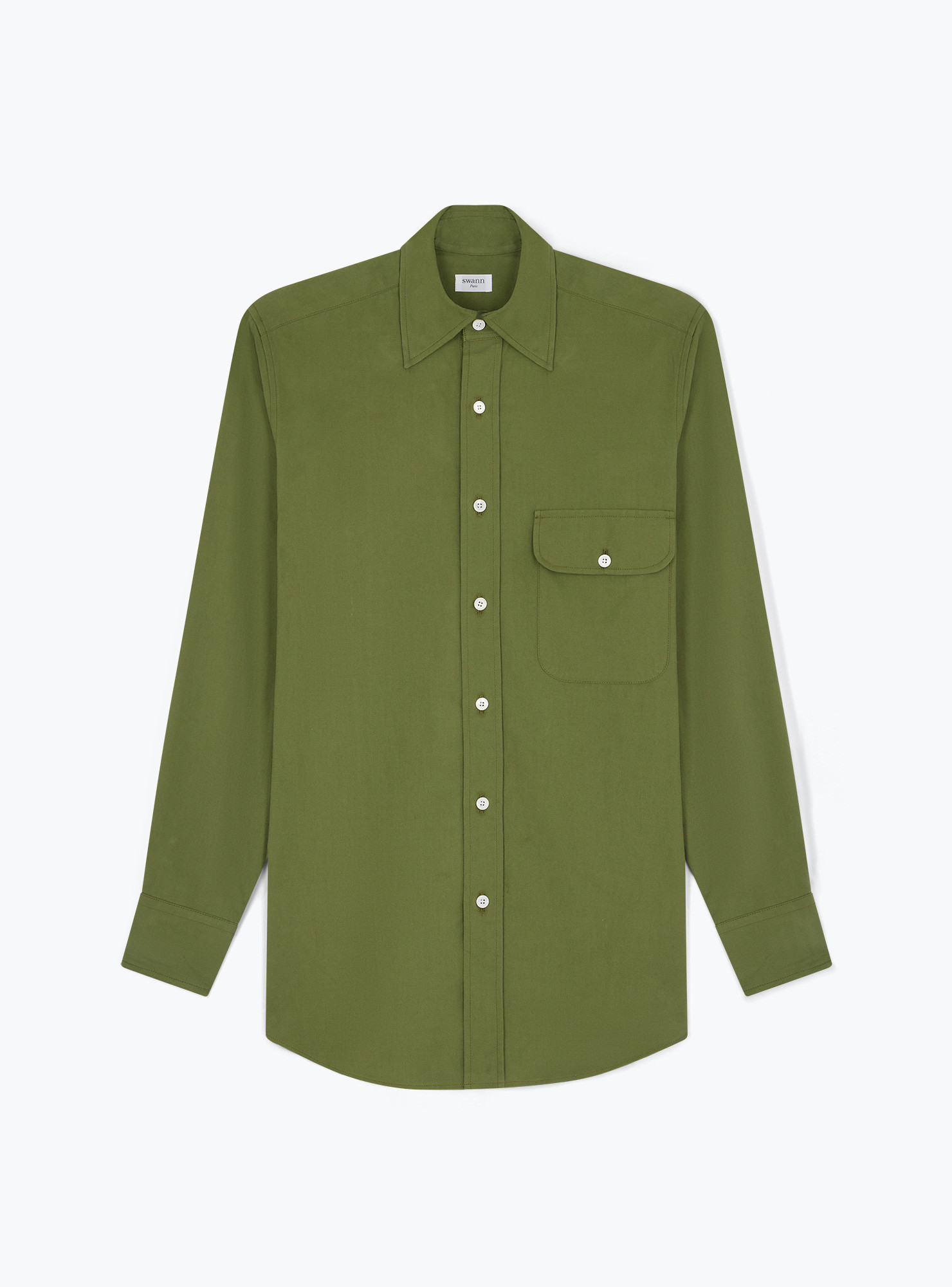 Shirt Twill Plain Green
