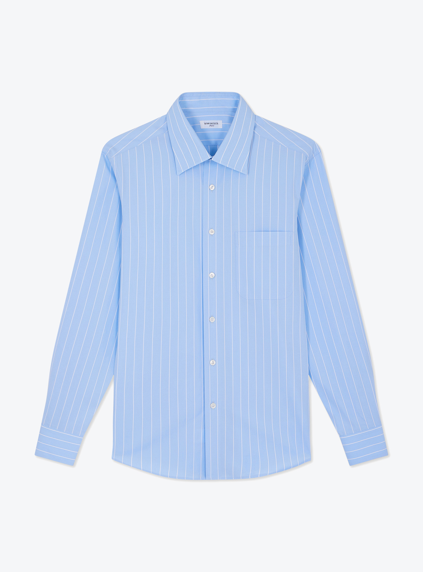 Stripes Blue Poplin Shirt CH131219