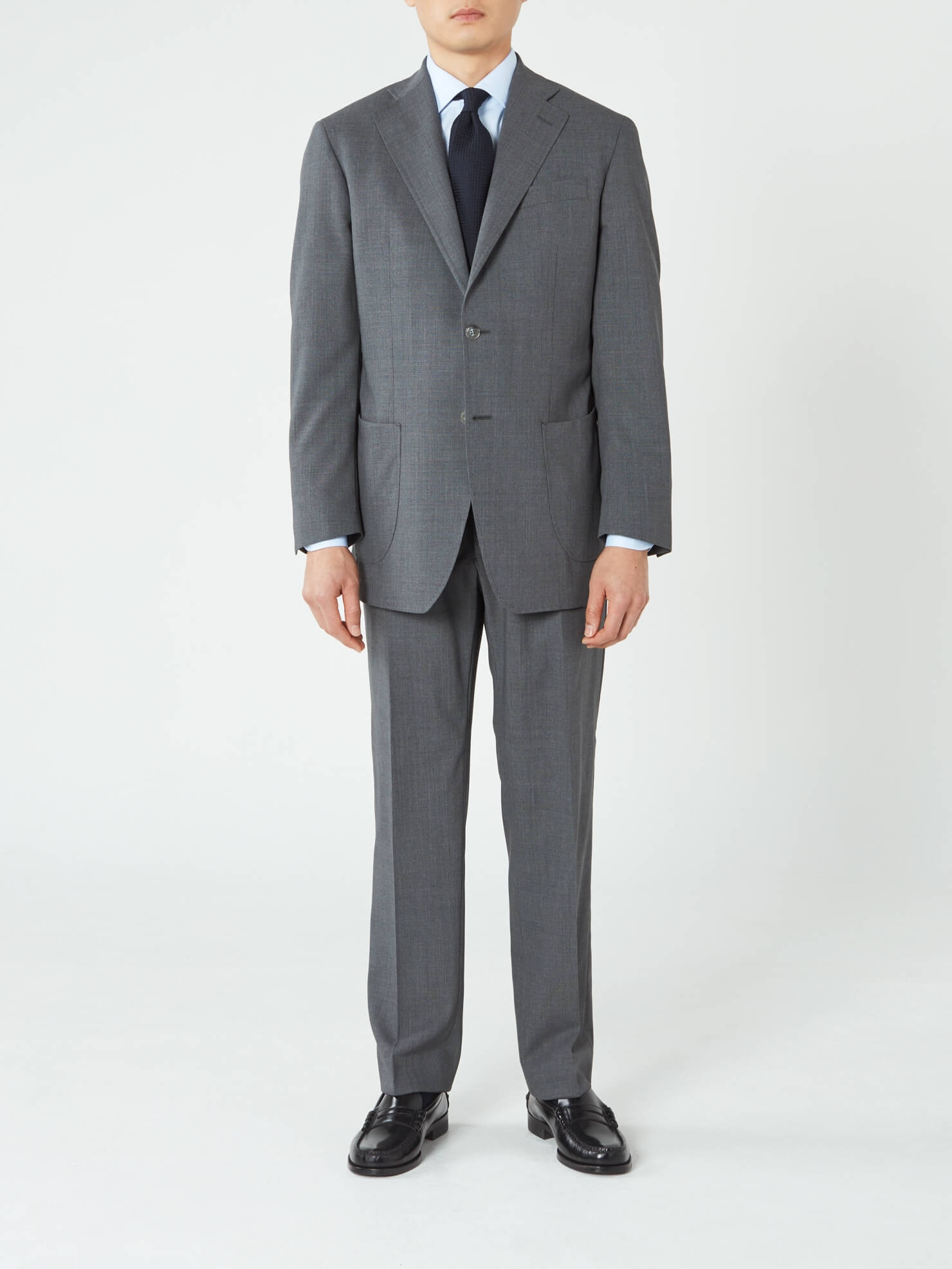Classic Unlined Grey Suit