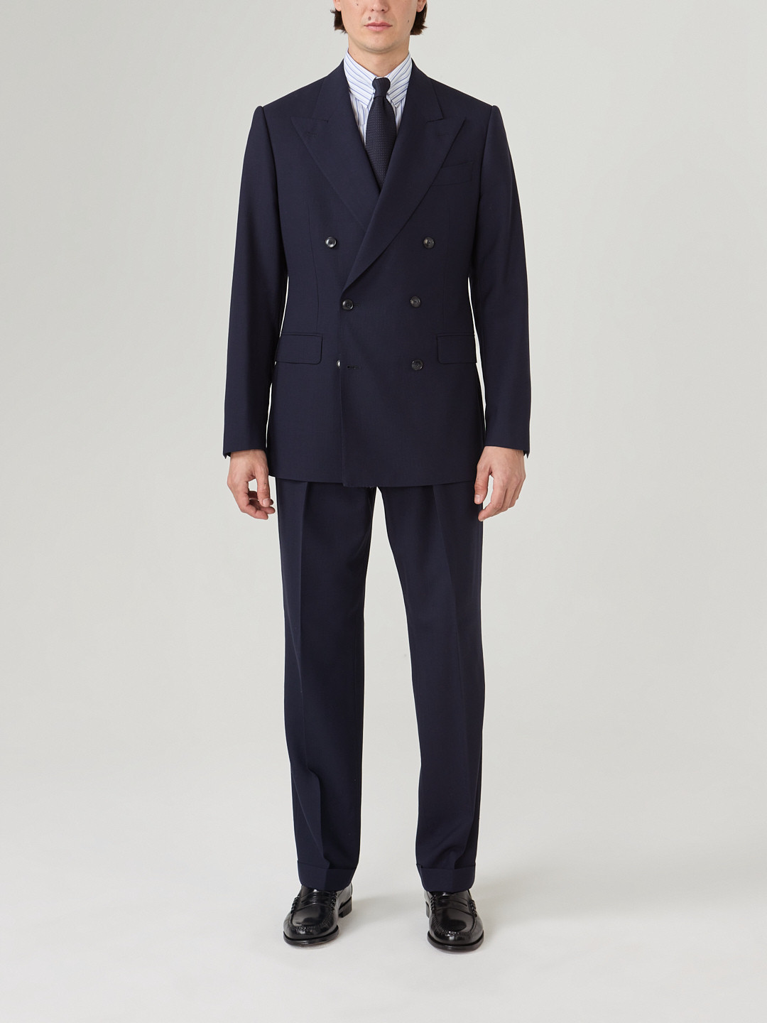 Navy Double-Breasted Suit