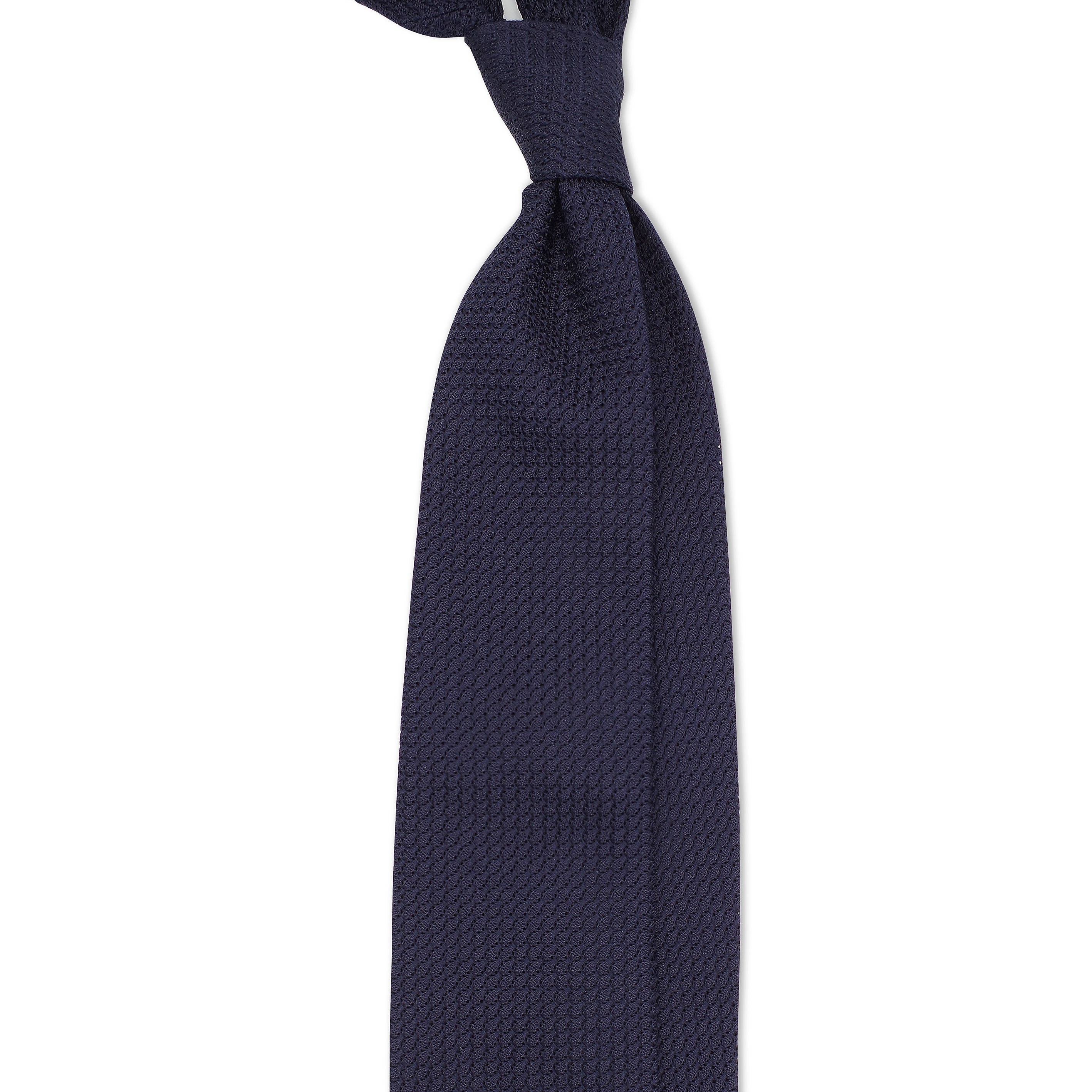 Grenadine « Garza Grossa » Silk Tie Blue