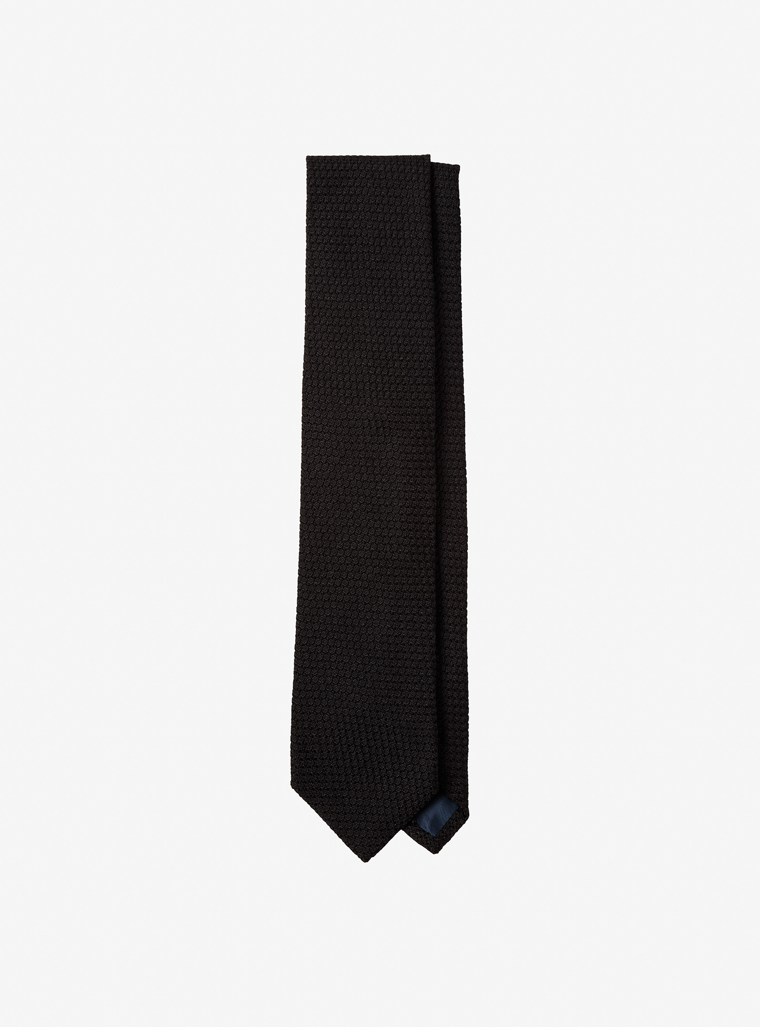 Black Grenadine Tie – Garza Grossa Weave