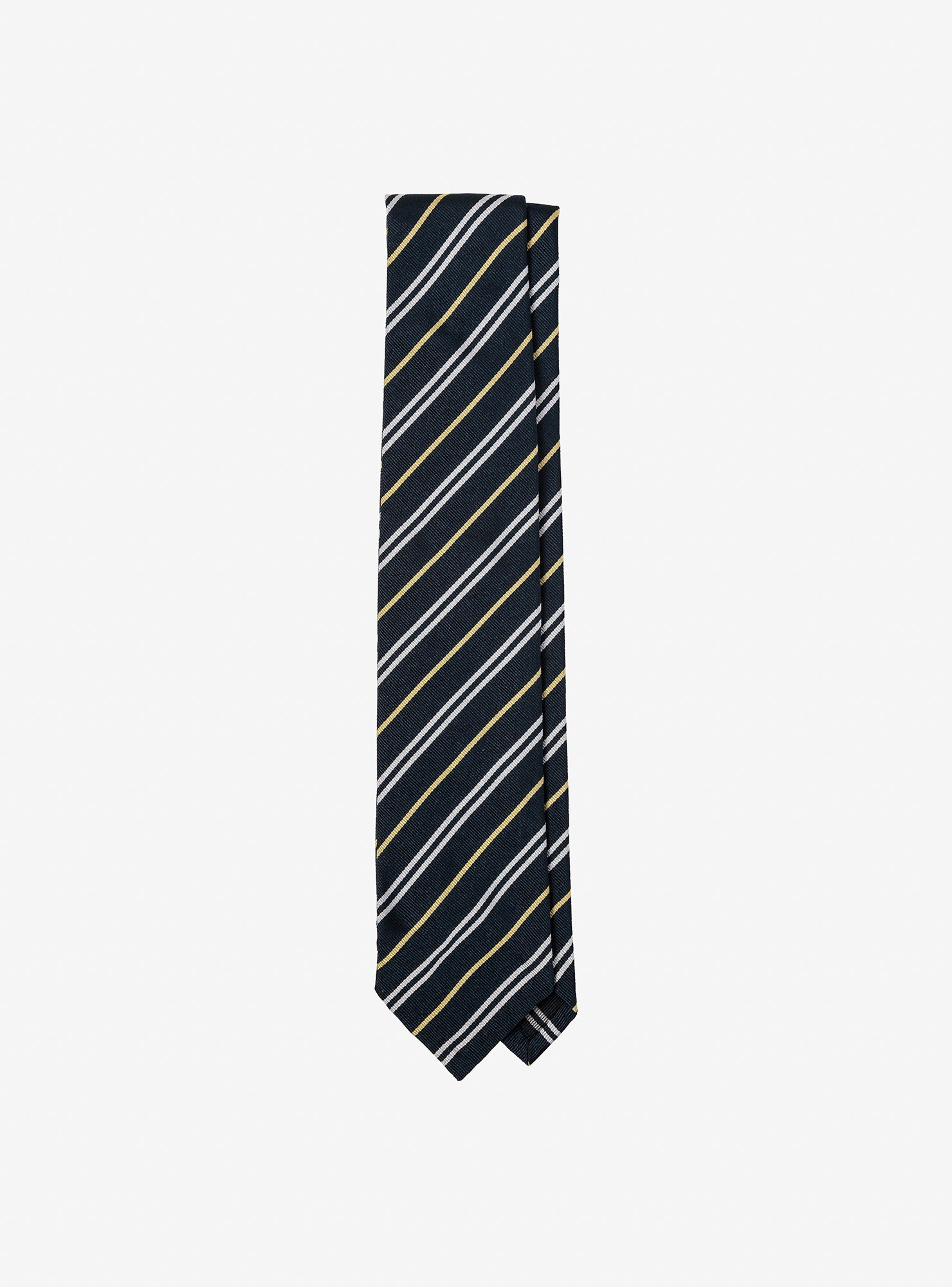 Silver and Navy Regimental Tie