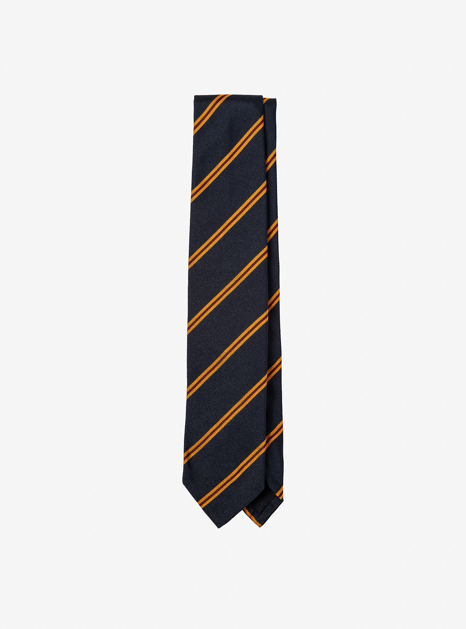 Gold and Navy Regimental Tie