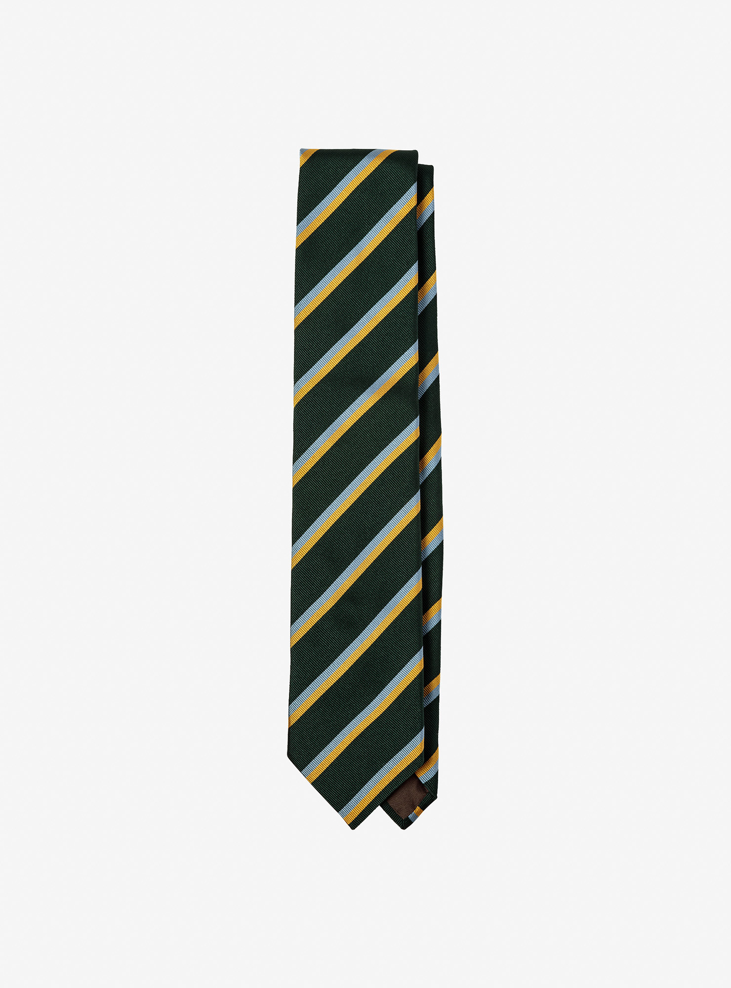 Gold and Green Regimental Tie