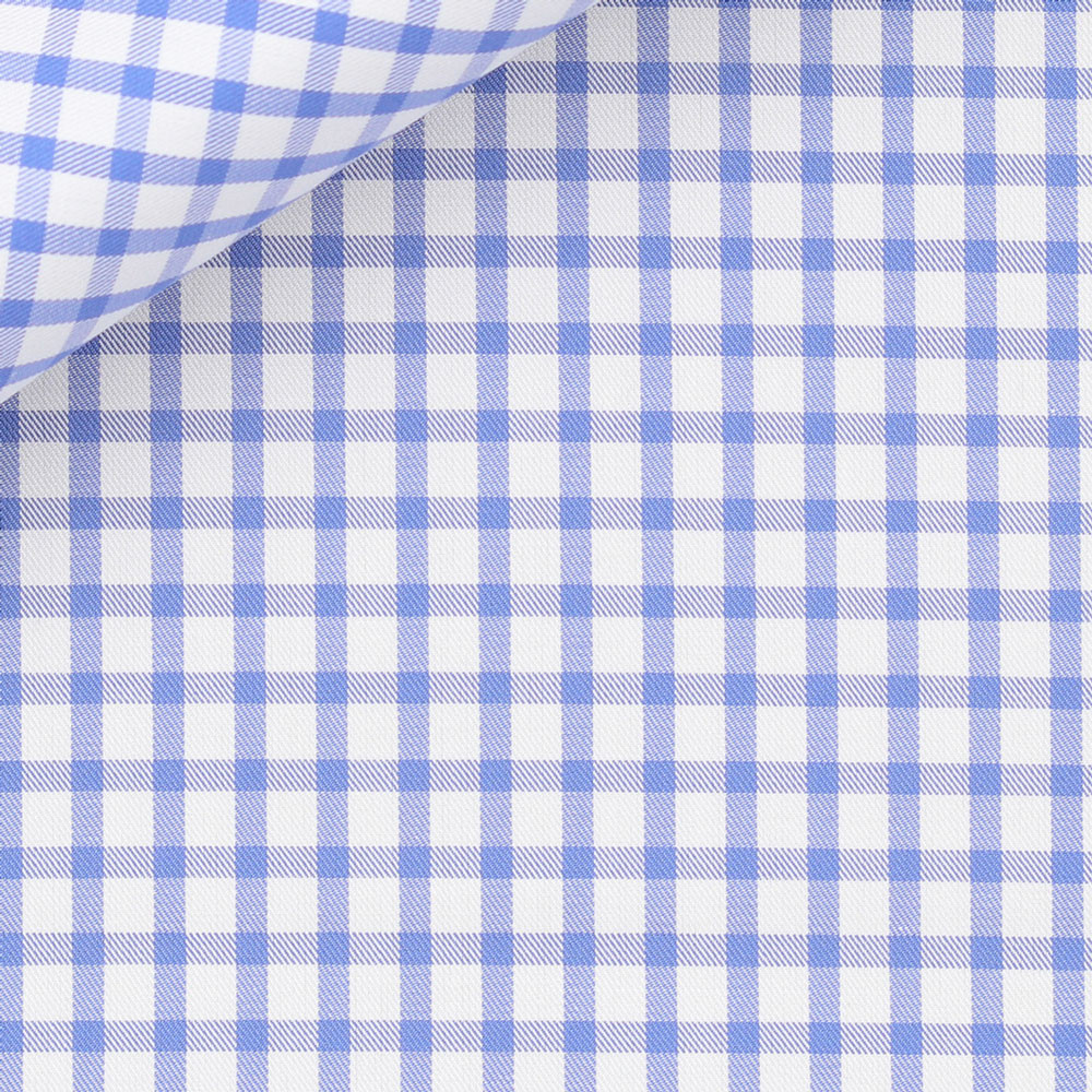 Twill Check Pattern Blue White