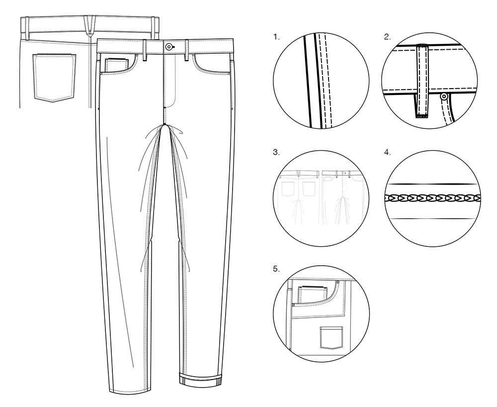 Raw Jean Pants JE00200 Swann