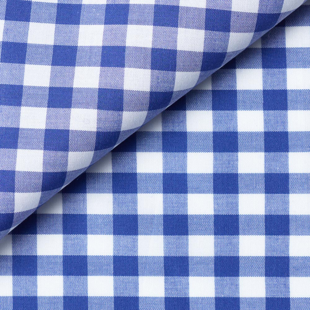 Oxford Check Pattern Blue White