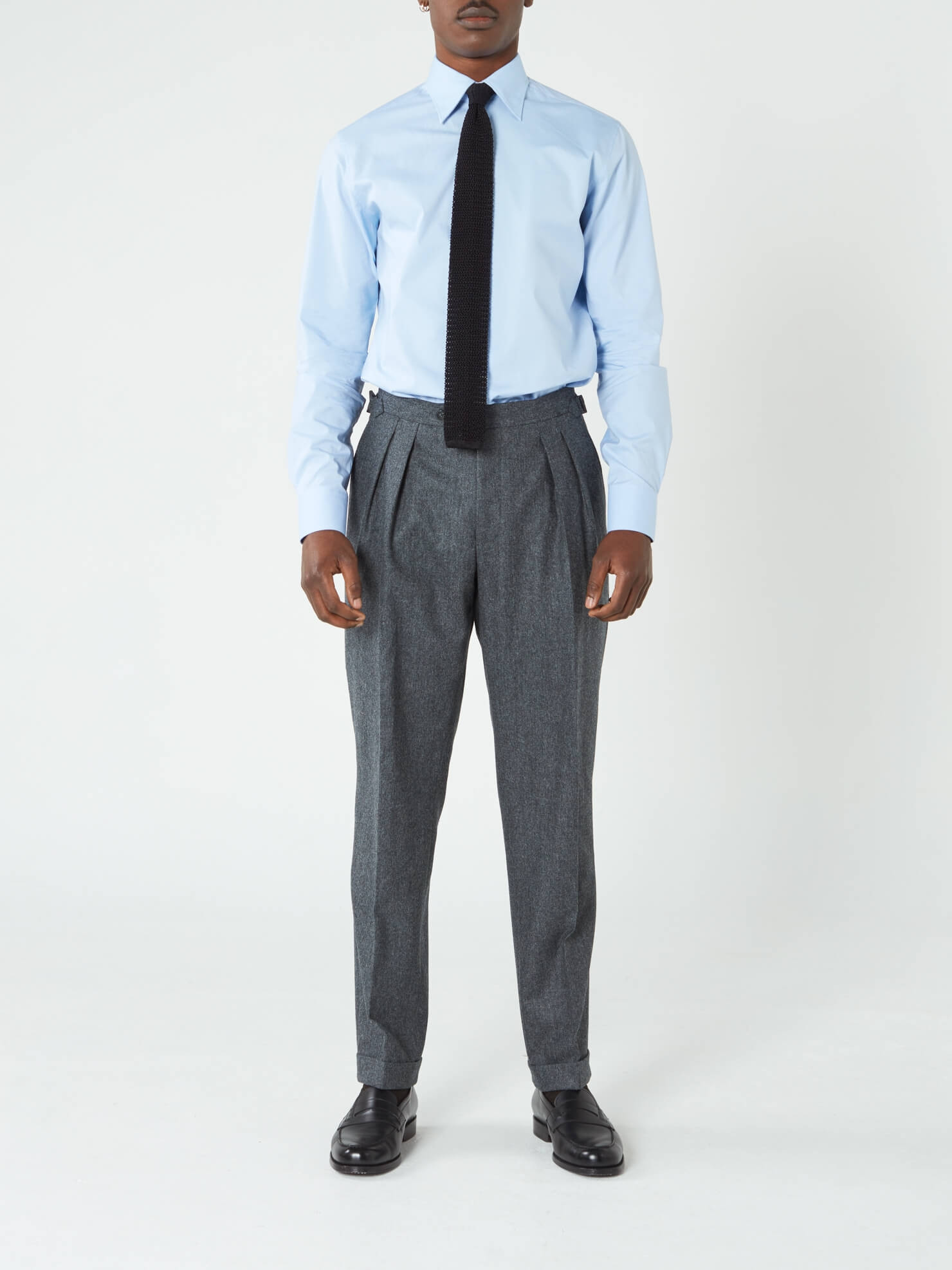 Grey flannel dress pants