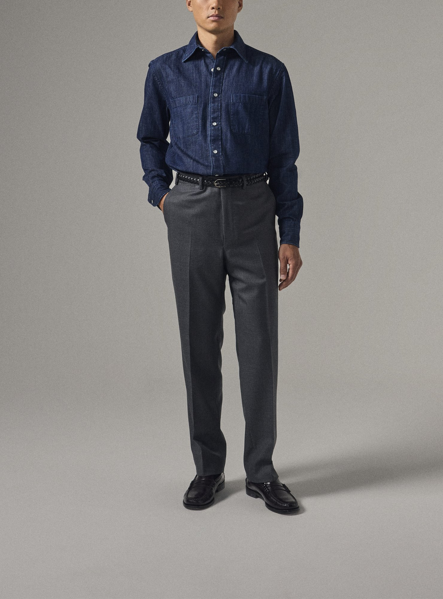 Grey Twill Trousers