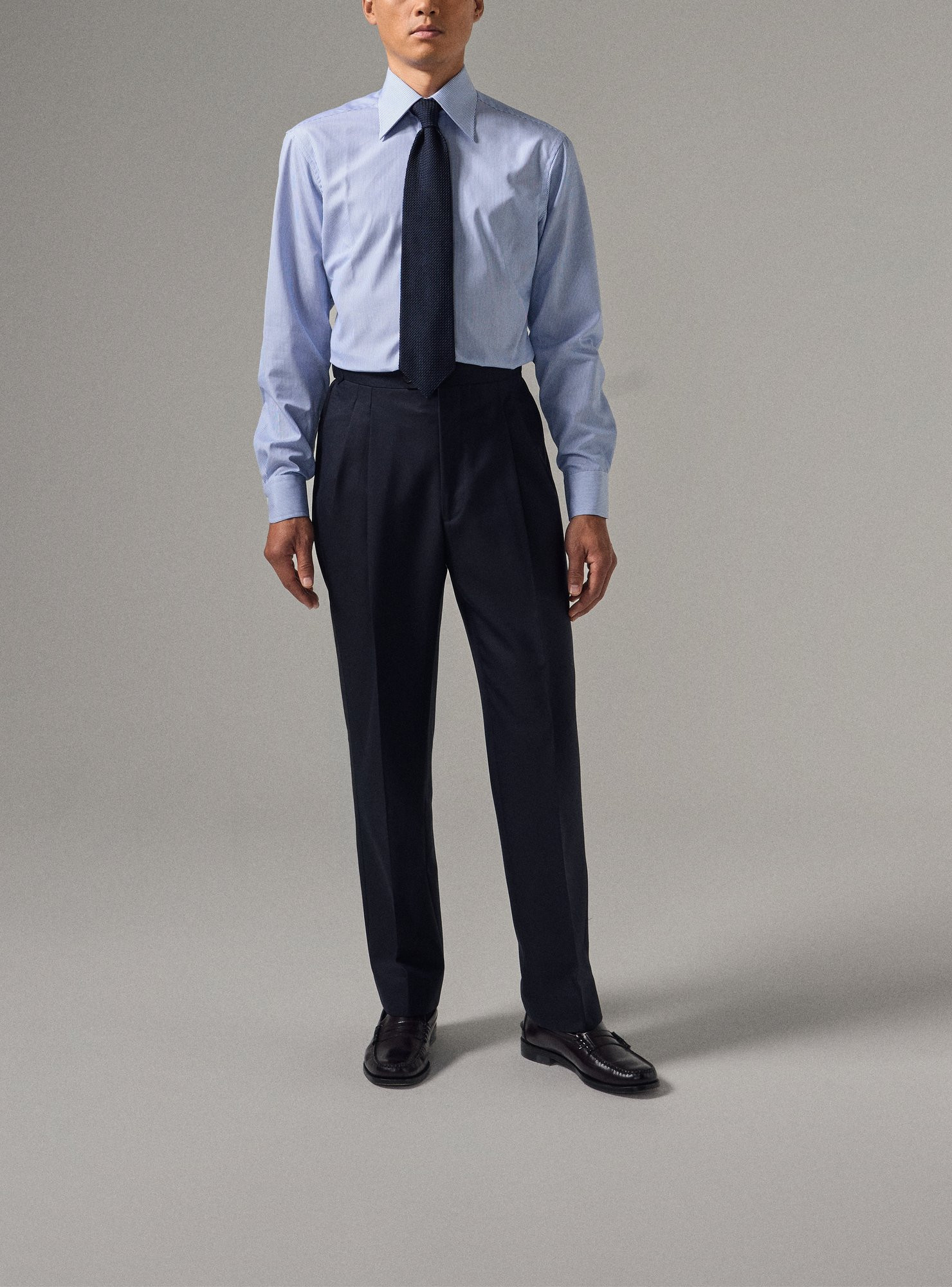 Navy Twill Trousers