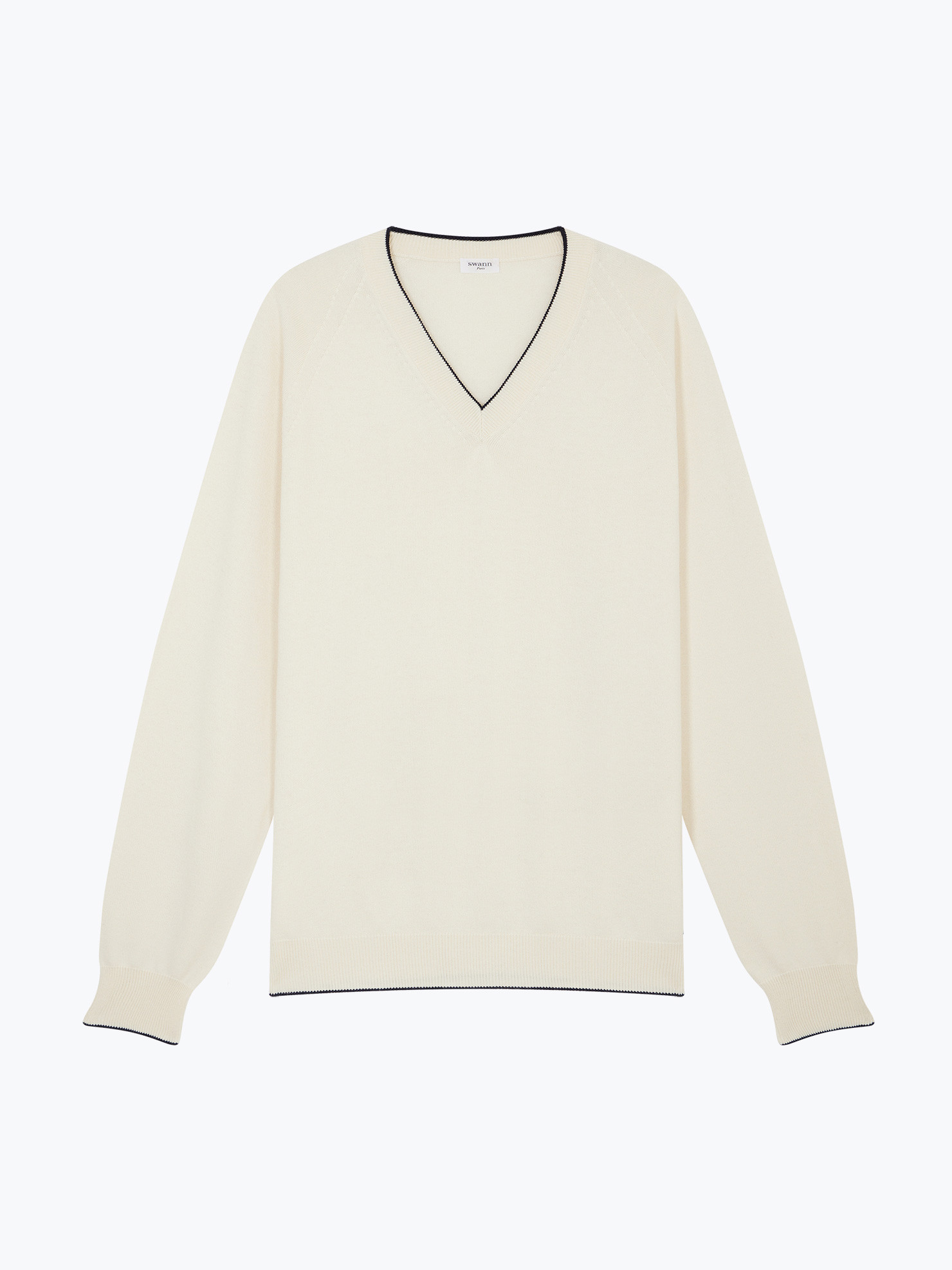 Ecru Cotton Cashmere Pullover