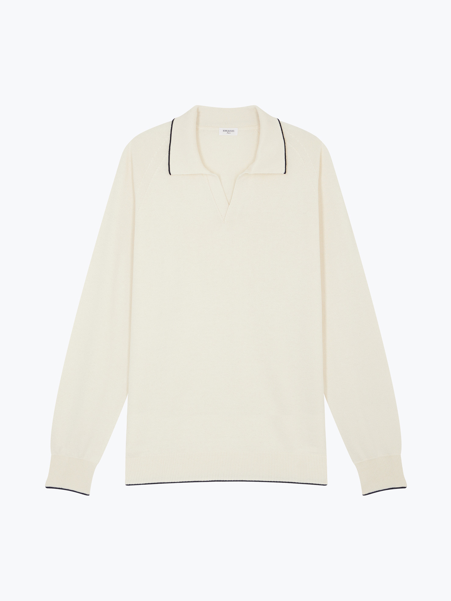 Ecru  Cotton Cashmere Polo