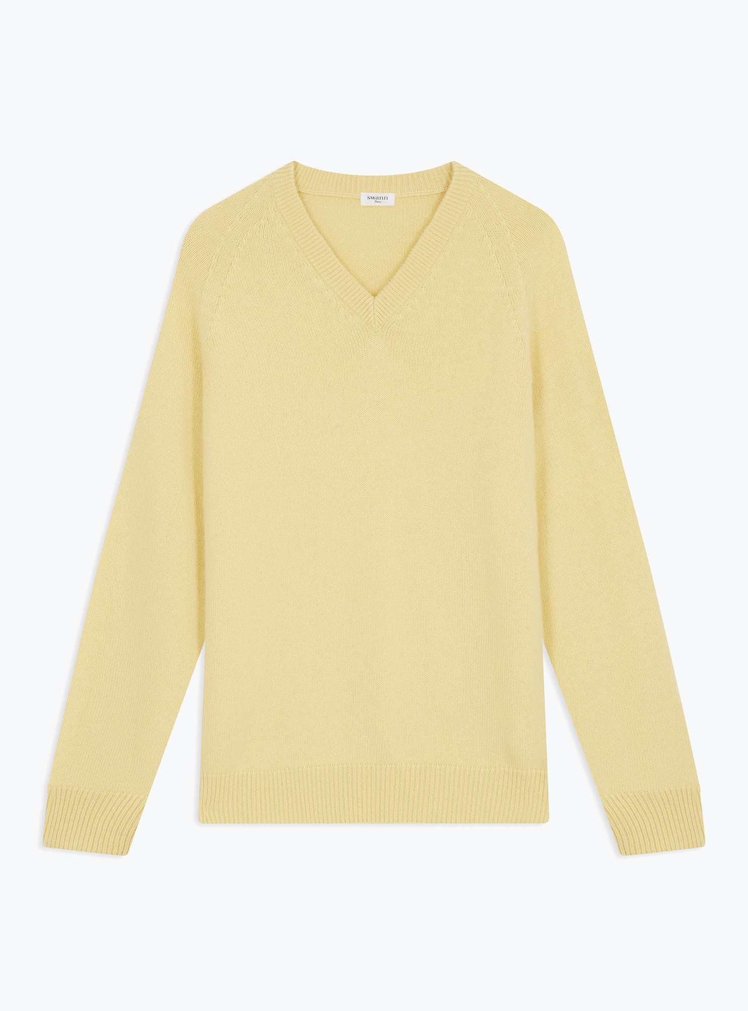 Yellow V-neck Pullover
