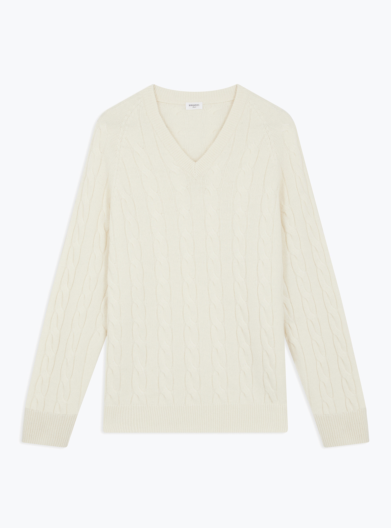 V-Neck Pullover Off White