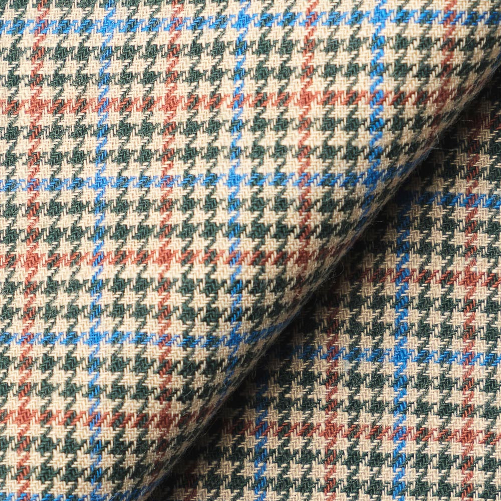 Beige Green Check Flannel