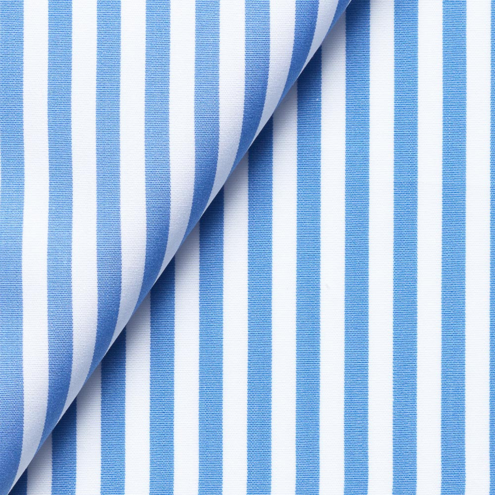 Poplin Stripes Blue White
