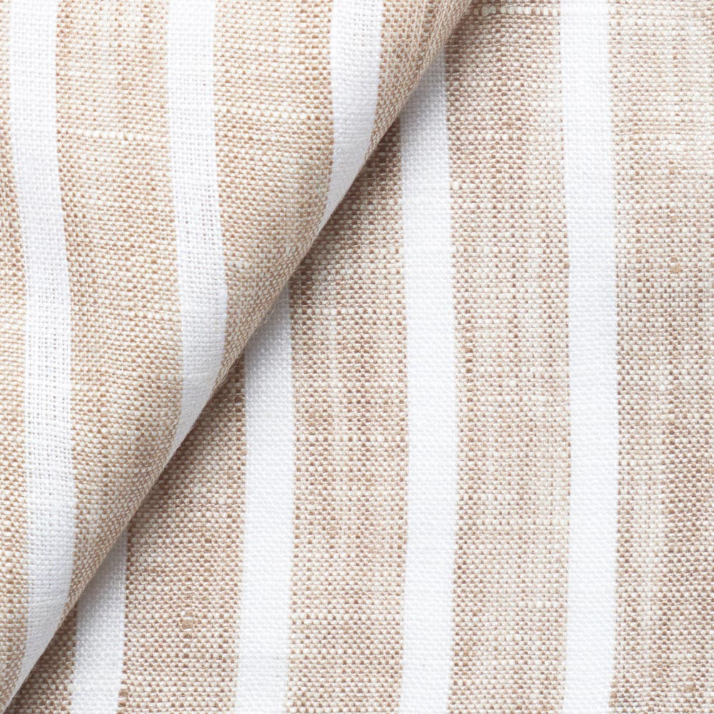 Beige Stripes Linen