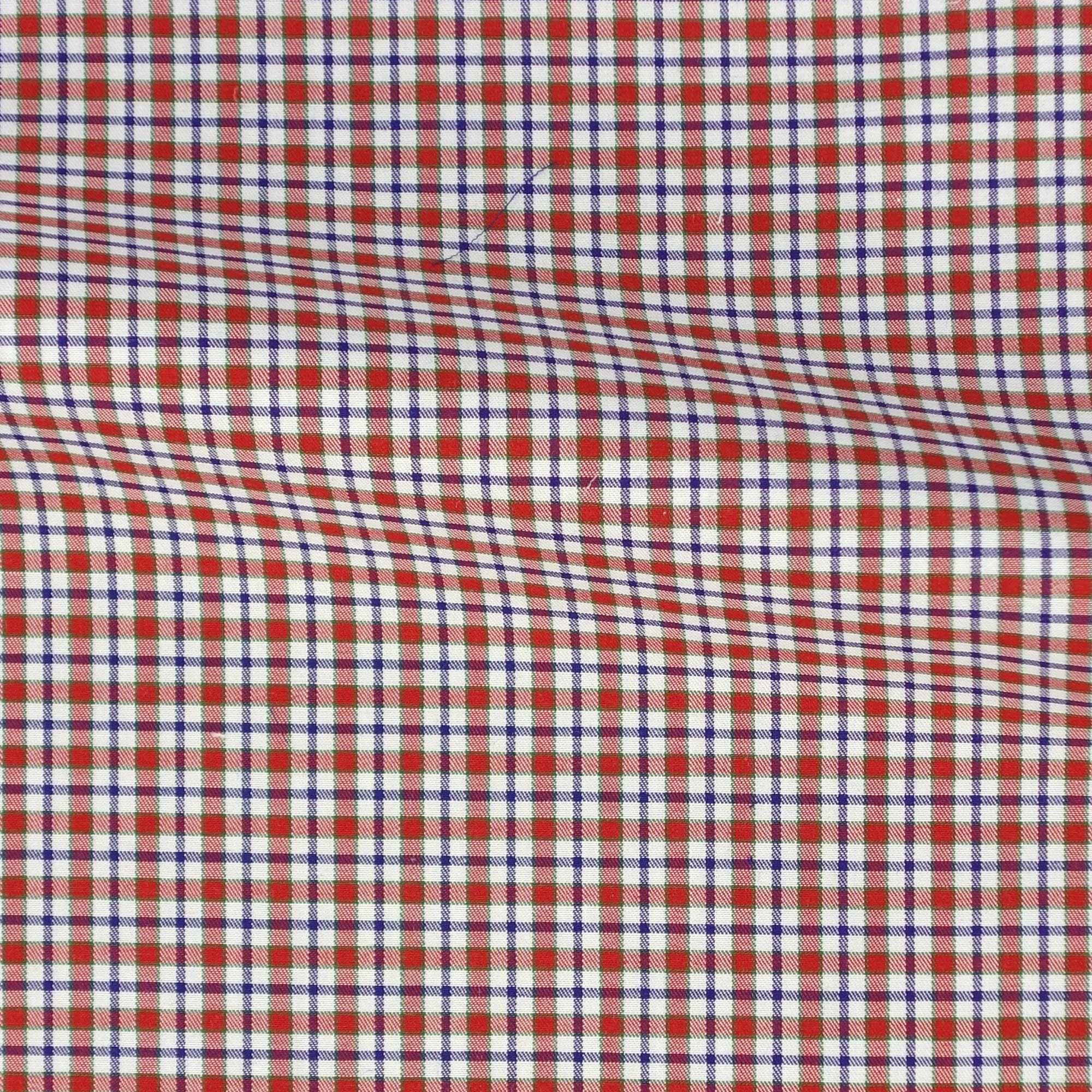 Twill Check Pattern Blue Red