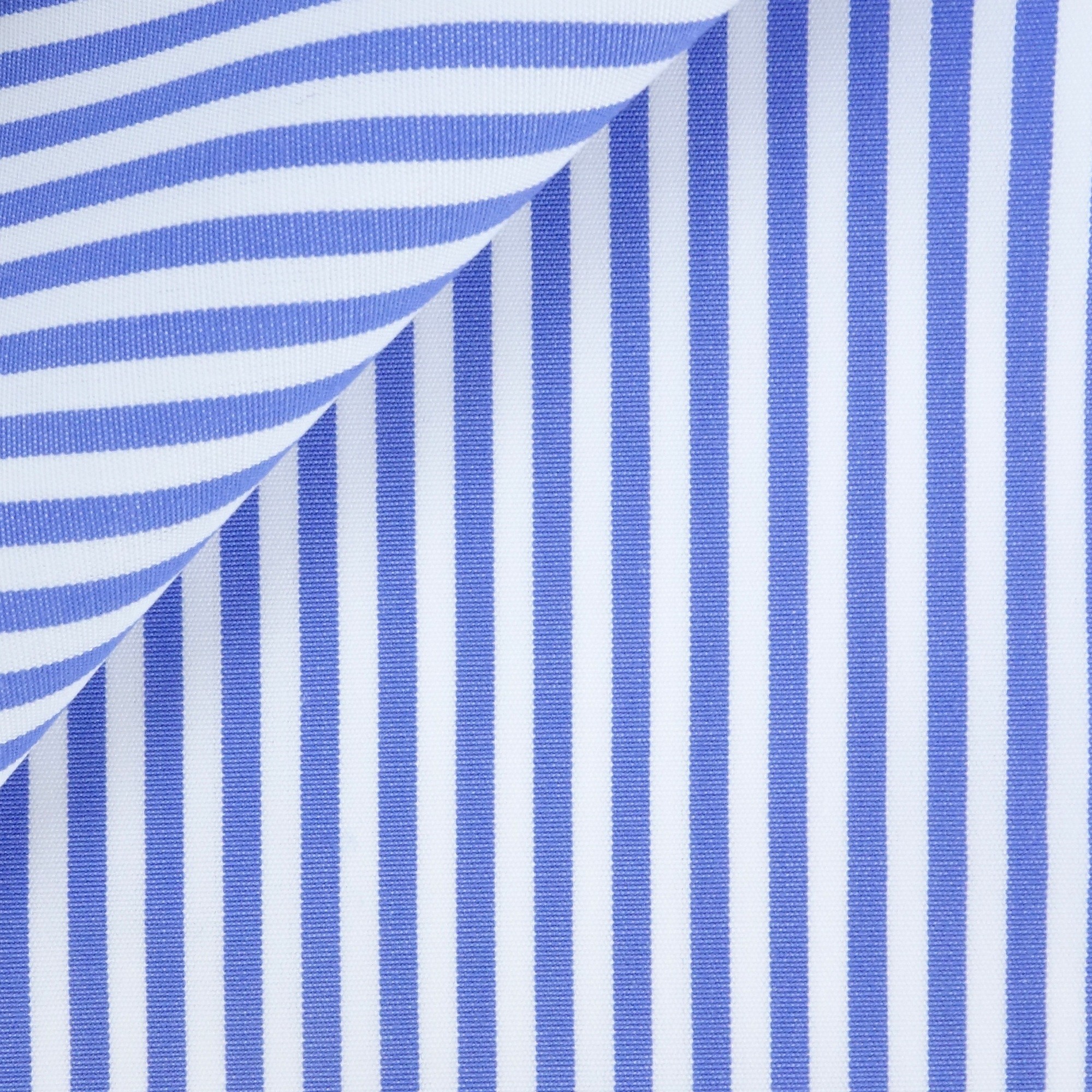 Poplin Stripes Blue White