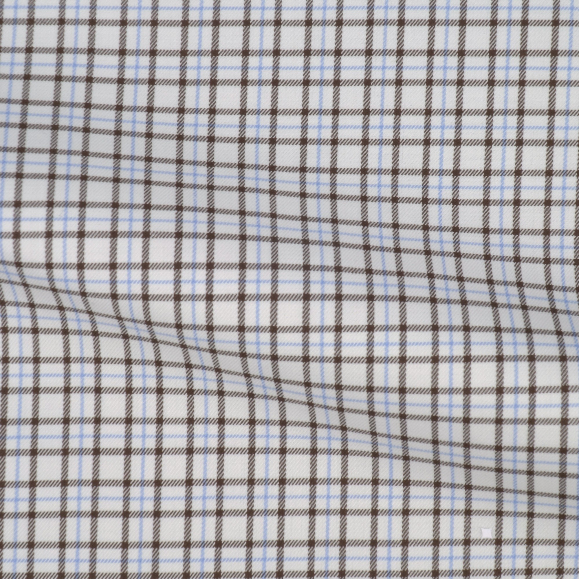 Twill Check Pattern Brown Blue