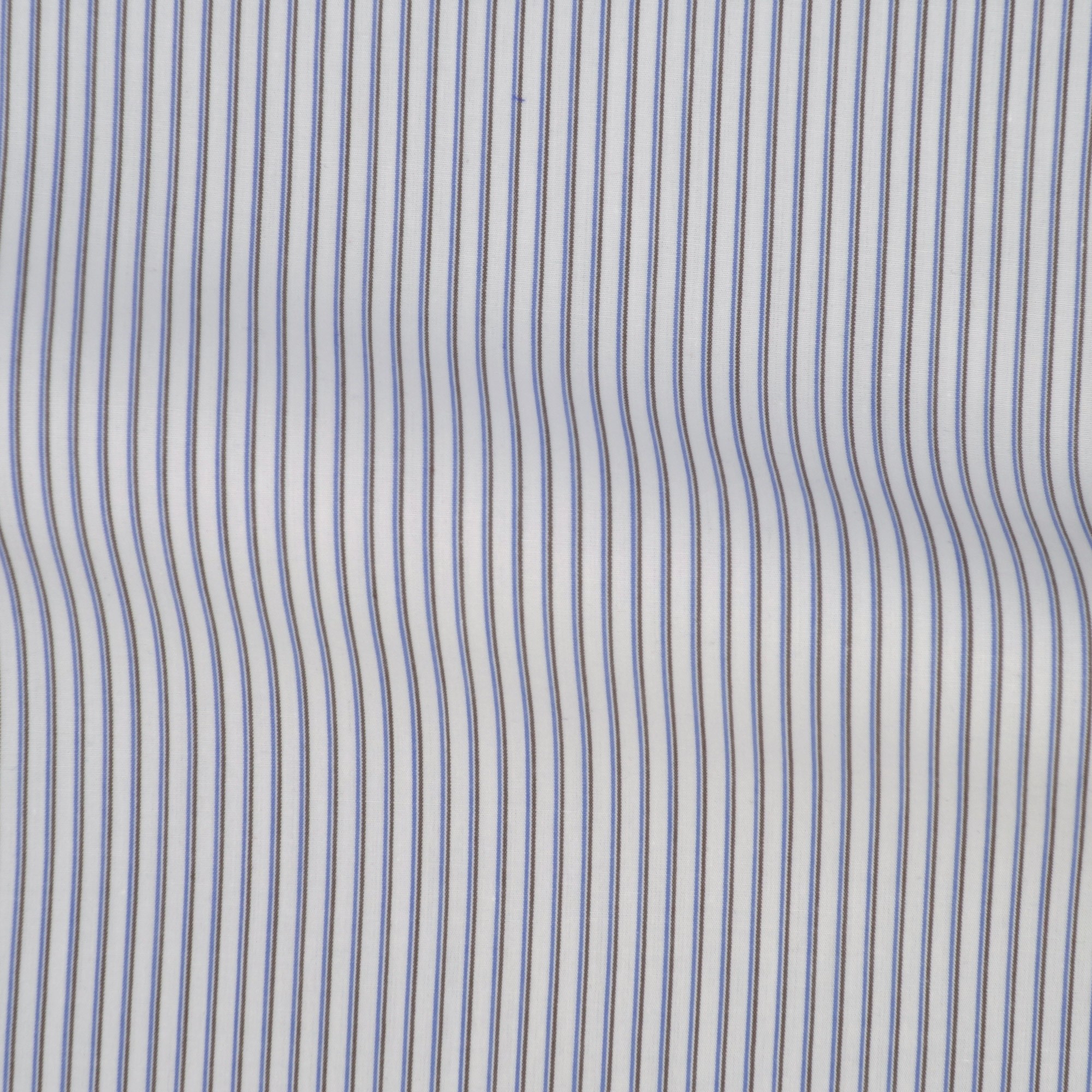 Poplin Stripes Blue Brown