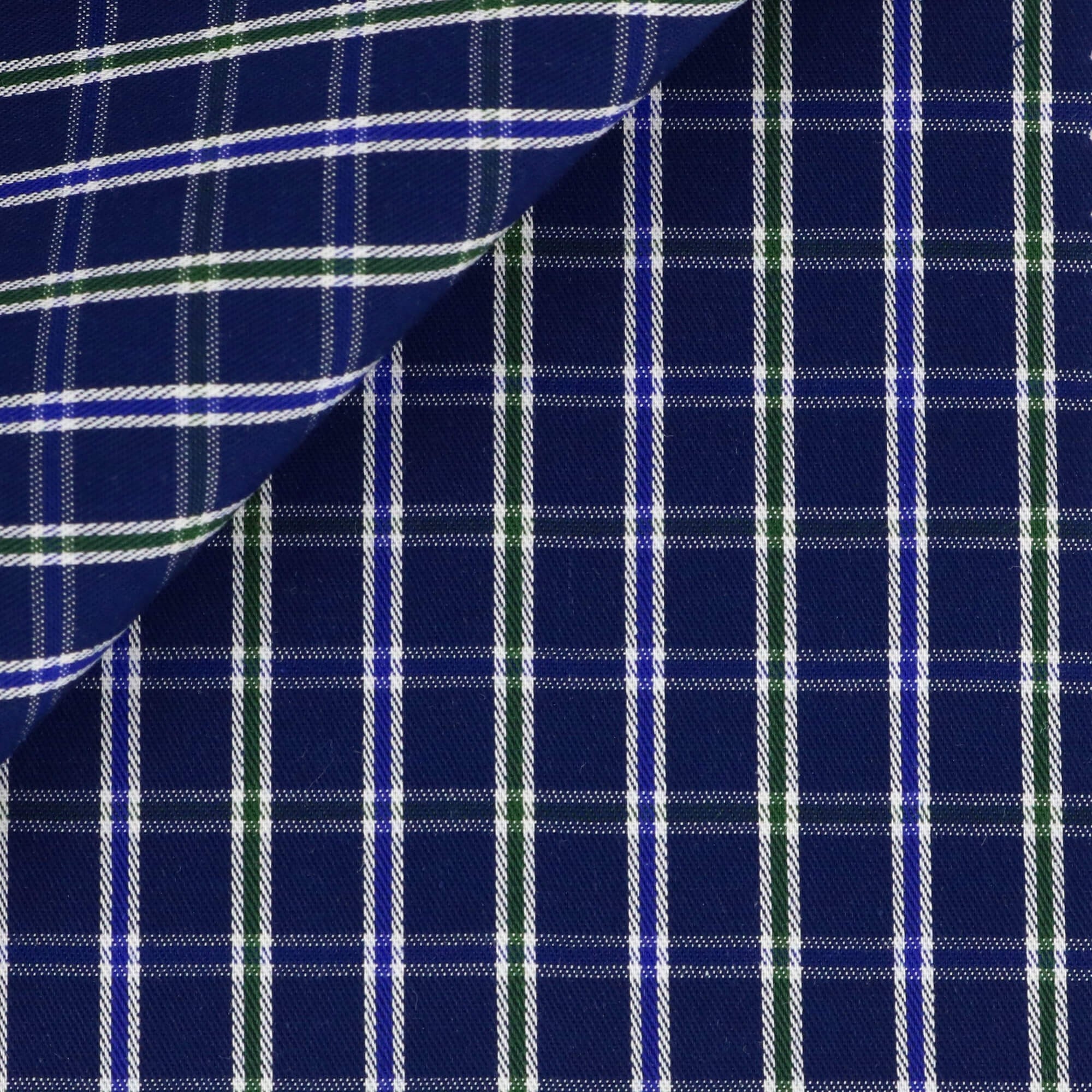 Twill Check Pattern Blue Green