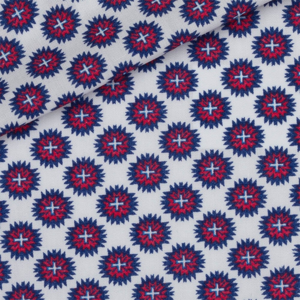Poplin Pattern Blue Red