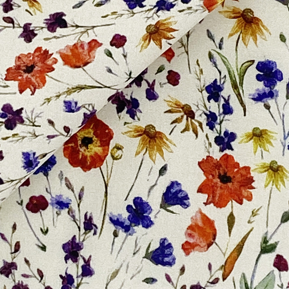 Poplin Pattern Blue Red