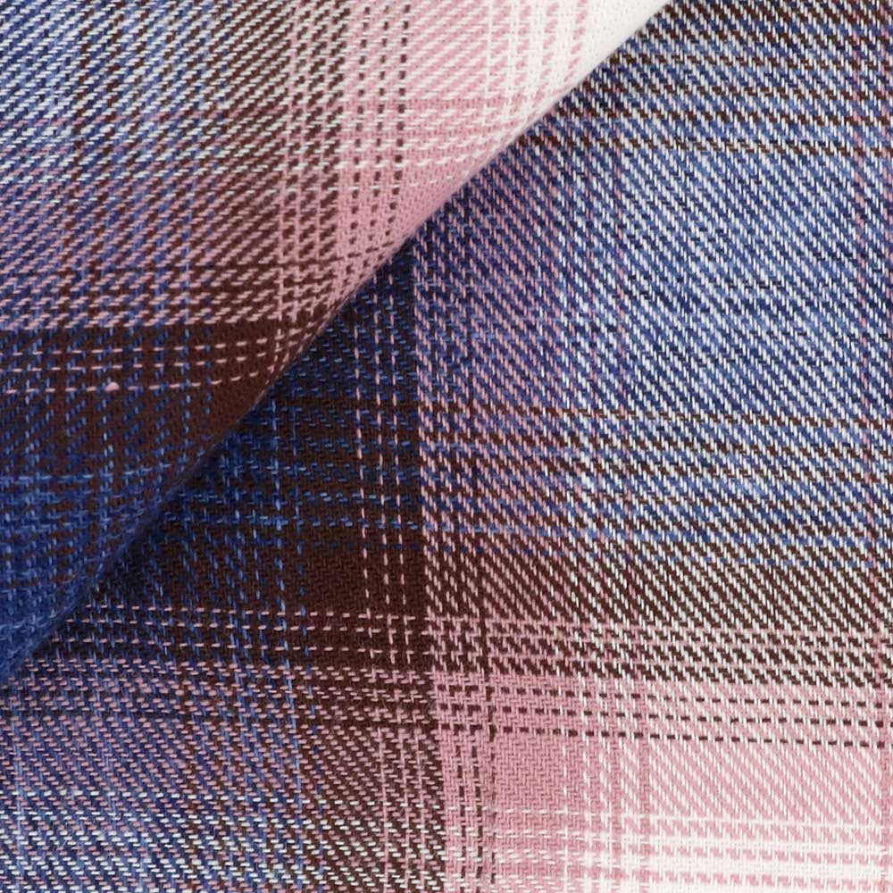 Twill Check Pattern Pink Blue