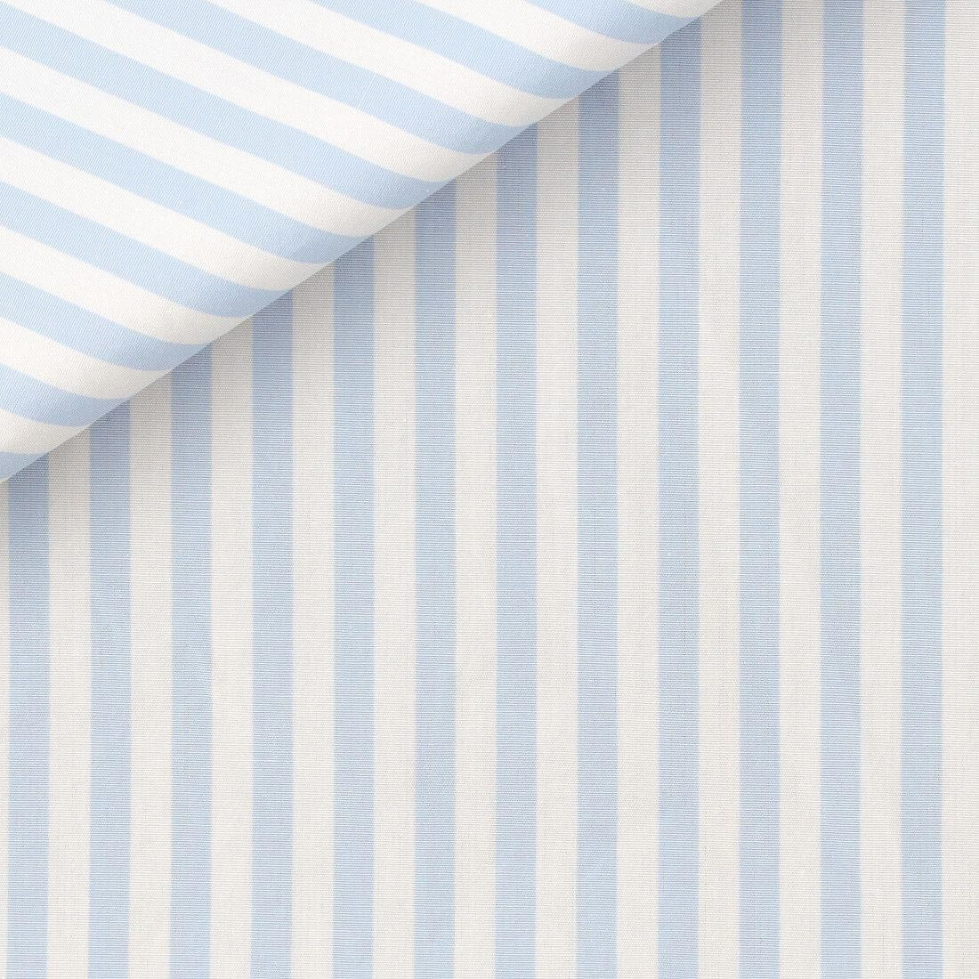 Blue Stripes Poplin
