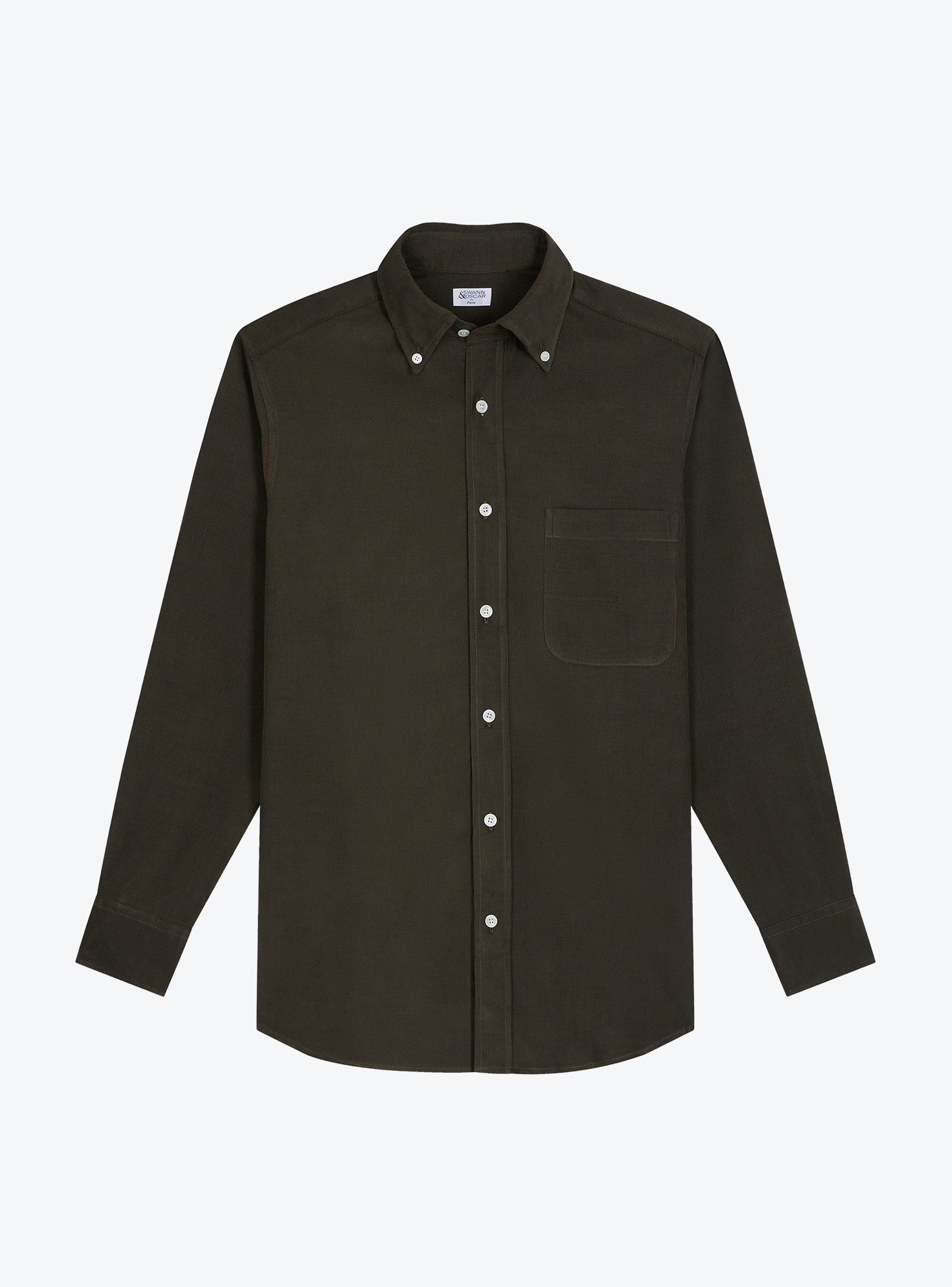 Plain Green Corduroy Shirt