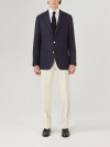 Blazer Fresco Mock Leno Navy