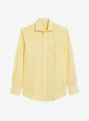 Shirt Linen Plain Yellow