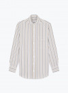 Shirt Seersucker Stripes Brown Beige