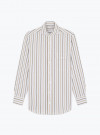 Shirt Seersucker Stripes Brown Beige