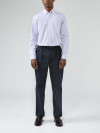 Navy Summer Canvas Chino with Pleats